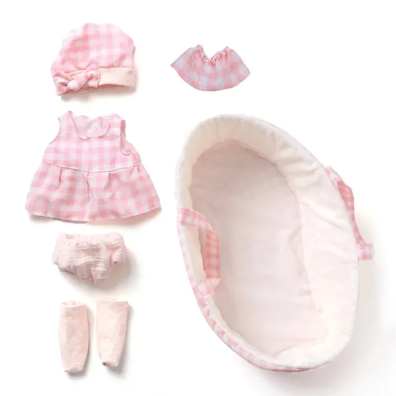 

12 inch Reborn Doll Sleep Basket Set Simulation Baby Dress Up 30cm doll Clothes
