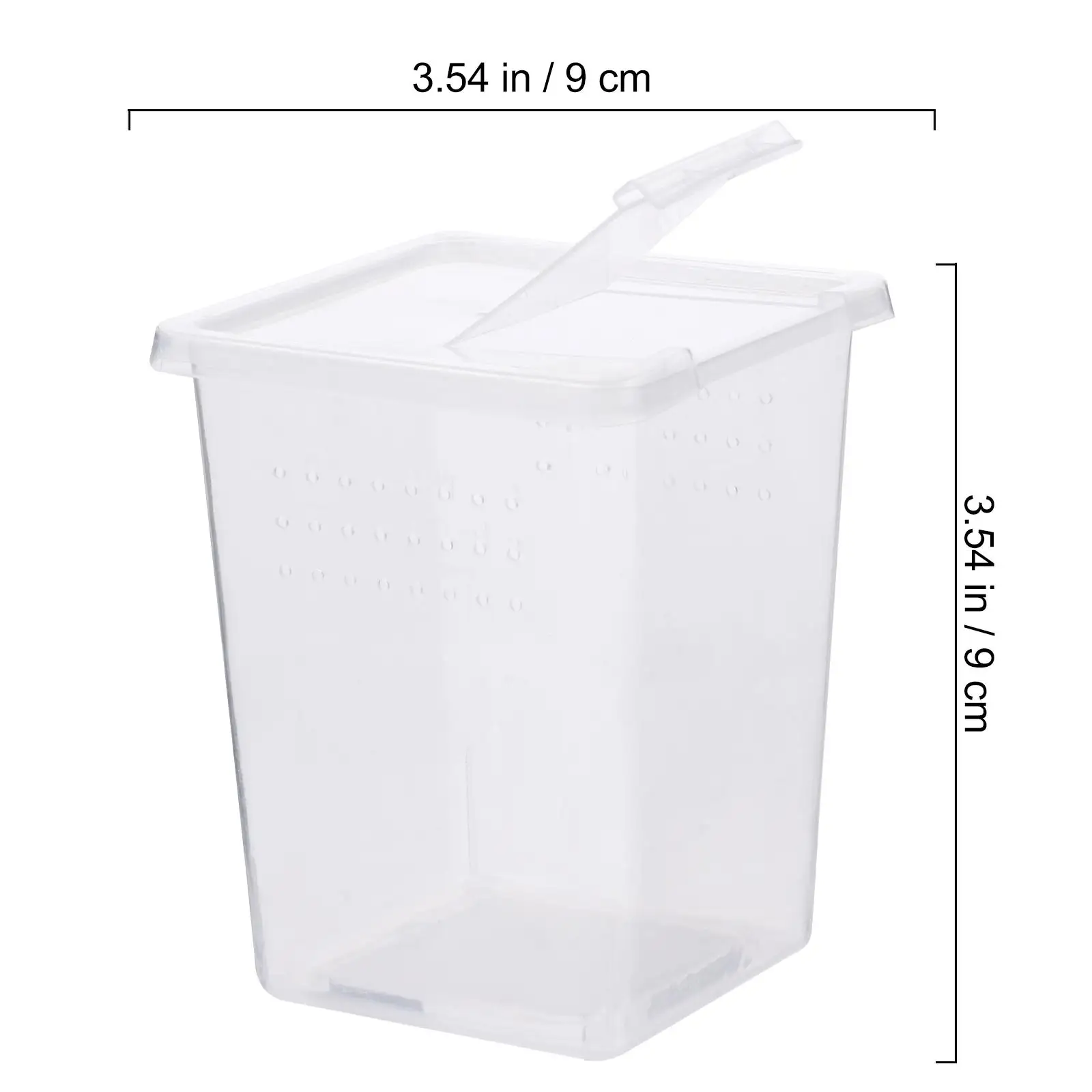 

2 Pcs Reptile Breeding Box Insect Feeding Container Habitat Case High Transparency Pp Material Double Side Opening