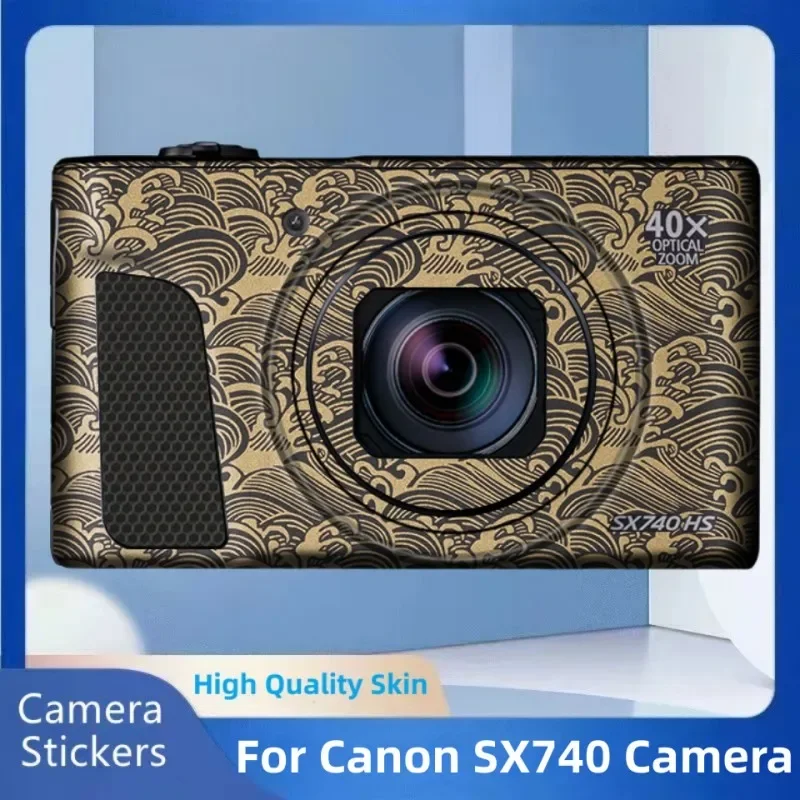 สติกเกอร์ที่กําหนดเองสําหรับ Canon PowerShot SX740HS รูปลอกผิวกล้องไวนิลห่อฟิล์ม Anti-Scratch Protector Coat SX740 HS