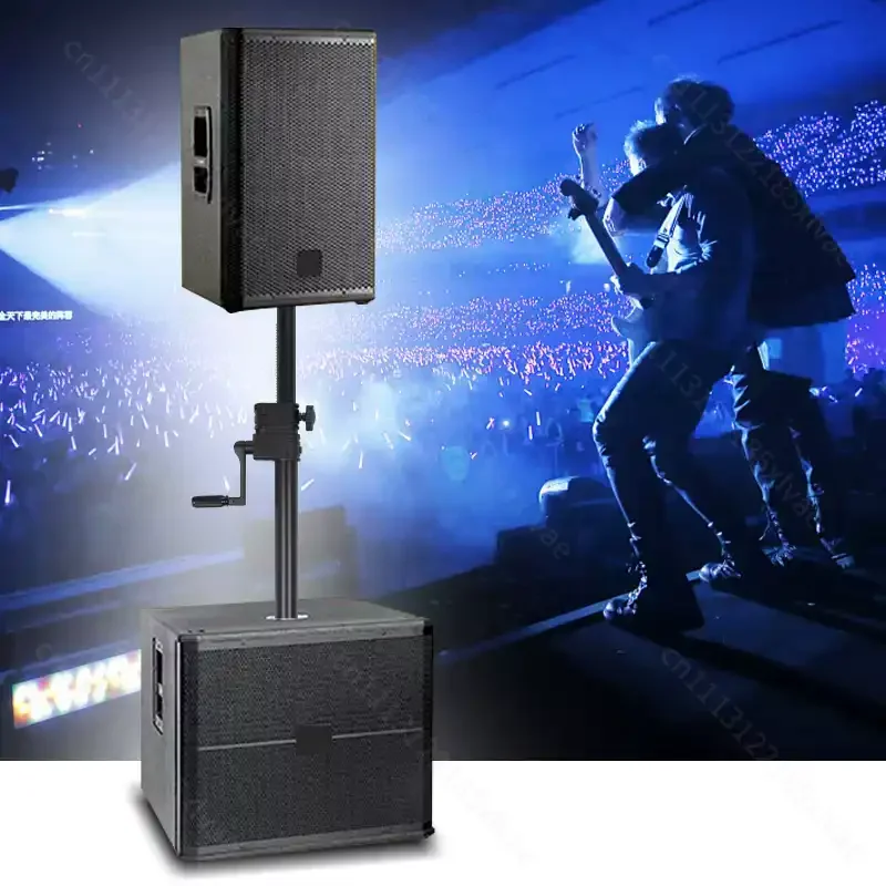 All-Metal Floor Standing Speaker Bracket Hand Crank Height Adjustable Universal Support Frame For HiFi Loudspeakers & Subwoofers