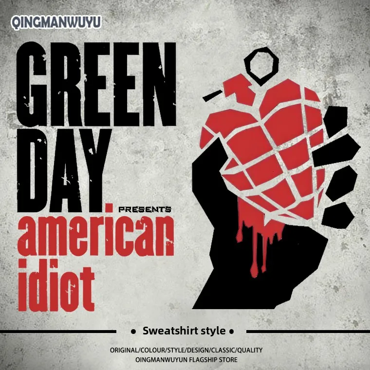 

Худи свободного кроя в стиле панк-рок для подростков, весна-осень, из смесового хлопка и полиэстера, с круглым вырезом, повседневная футболка