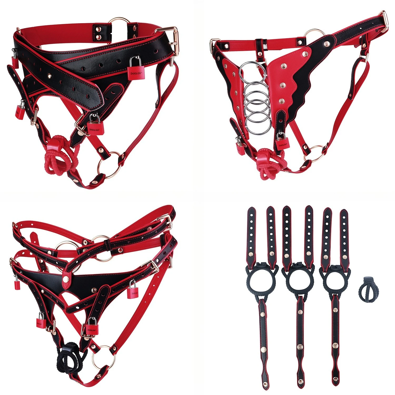 Male Chastity Lock  Leather Chastity Pants Sissy Body Bondage Belt Kit Restraint Straps Cock Ring Strap on Belts BDSM Sex Toy