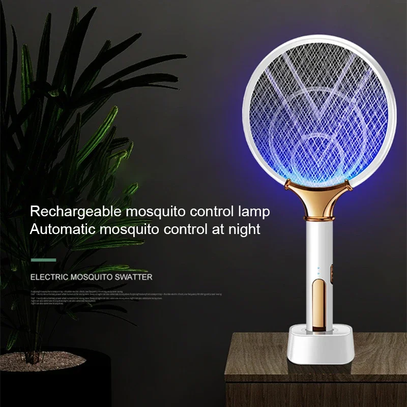 Xiaomi moskitiera 2 w 1 USB akumulator Fly Zapper Swatter lampa tusząca pułapka letnia mucha Swatters narzędzia chroniące sen