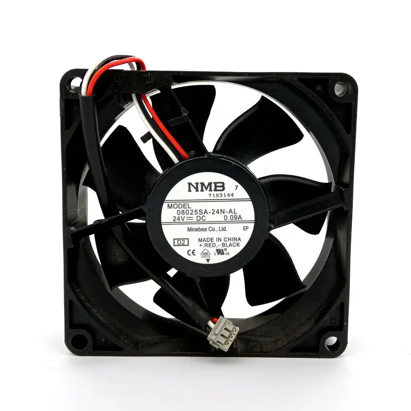 New Cooling Fan for Inverter 08025SA-24N-AL DC24V 0.09A 8CM 80x80x25MM 3Lines Alarm Signla