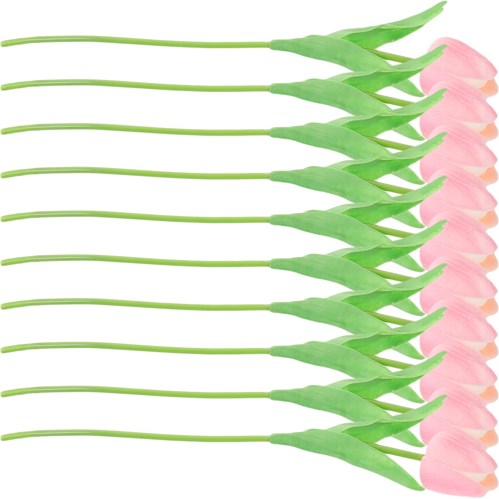 

10Pcs Artificial Tulip Flower Bouquet Lifelike Faux Flowers for Home Decoration Wedding Centerpiece Table Display Living Room