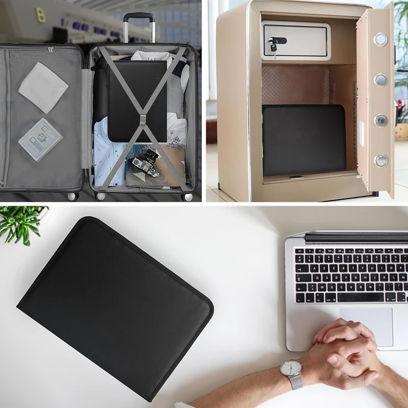 Сумка для файлов-аккордеона Органайзер для документов-гармошки 220г. ° F Огнестойкий органайзер для документов на молнии и вкладке для документов