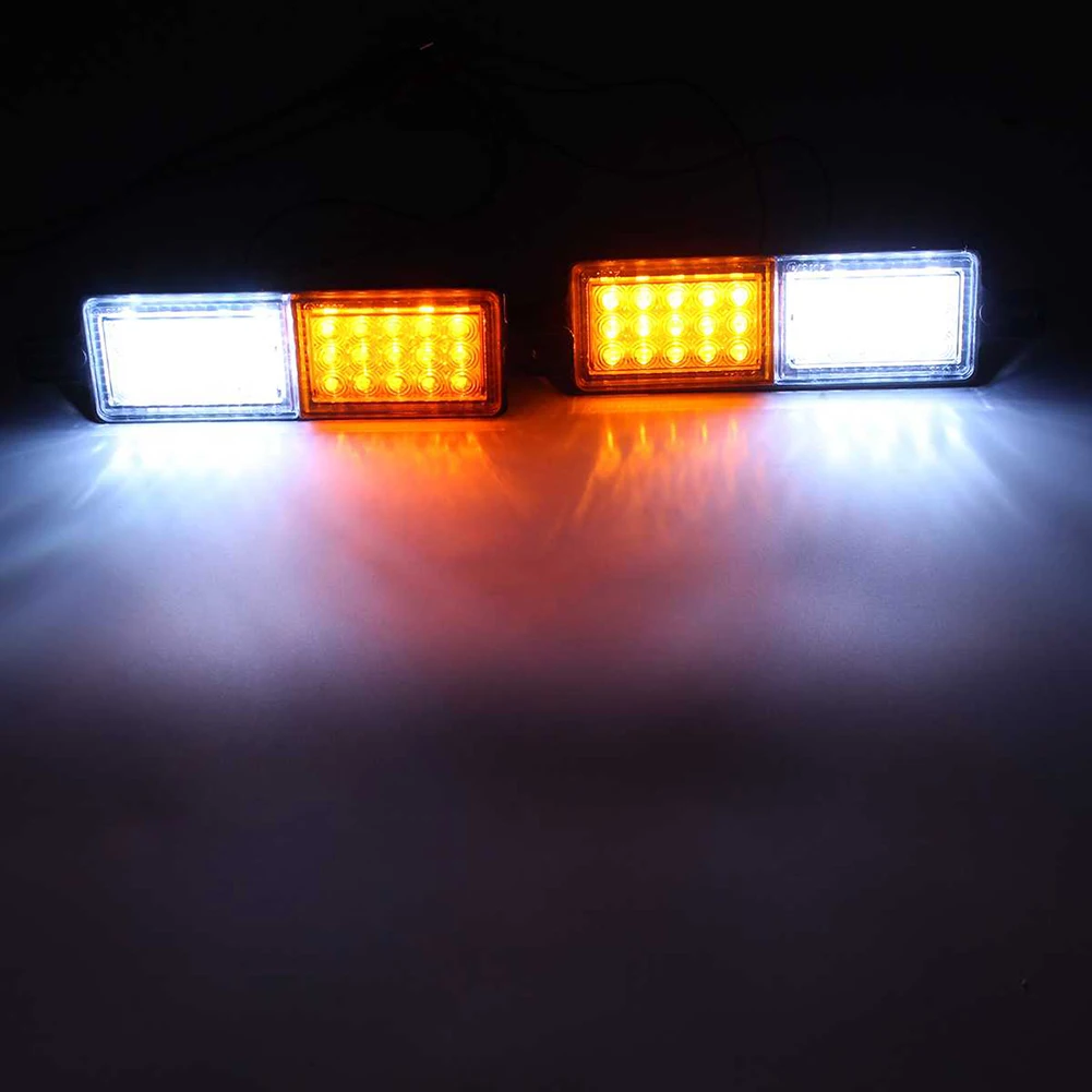 2Pcs 12V 30 LED Car Truck Bull Bar Light Bullbar Front Bumper Light Front Indicator Park Lamp Signal Bulb Trailer