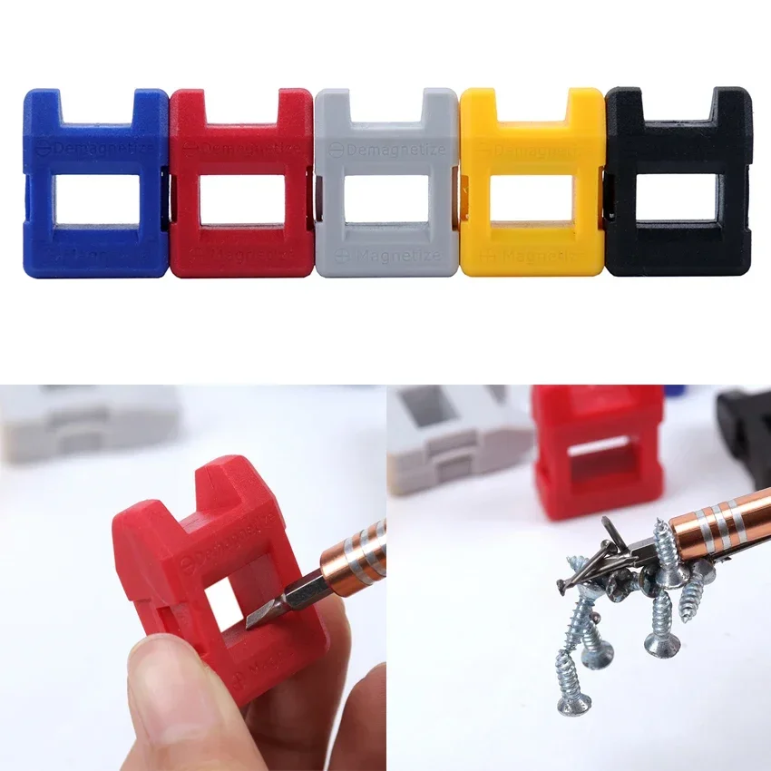 2 In 1 Demagnetizer Tool Powerful Screwdriver Plus Magnetic Device Dual-Use Degausser Mini Screw Fast Magnetizer Random Color