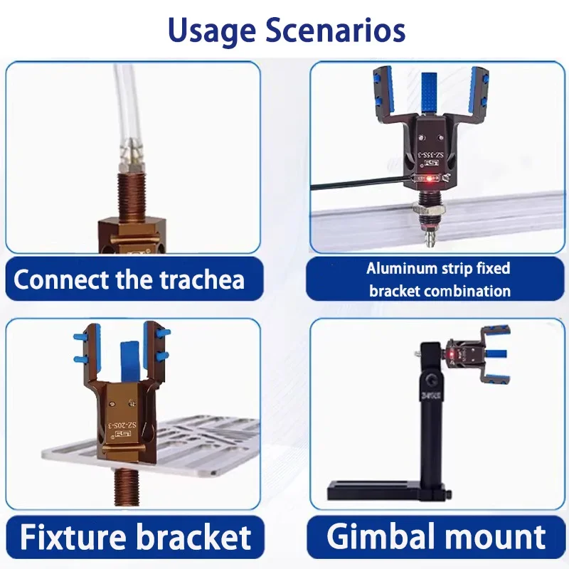 HLH SZ-15/25/30/35/45S-3 Pneumatic Water Port Fixture Accessories Manipulator Fixture Magnetic Testing Type Clamp Finger Three-C