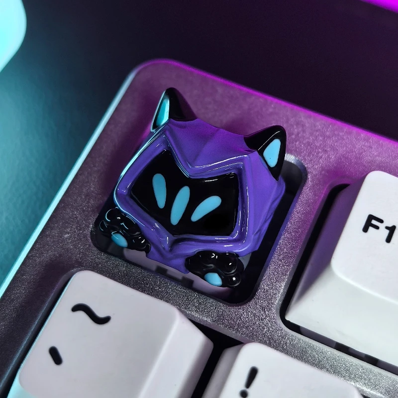 Valorant Cute OMEN Keycaps Resin SA Profile Artisan Key Caps DIY Handmade Gaming Mechanical Keyboard Caps Custom Boy/girl Gifts
