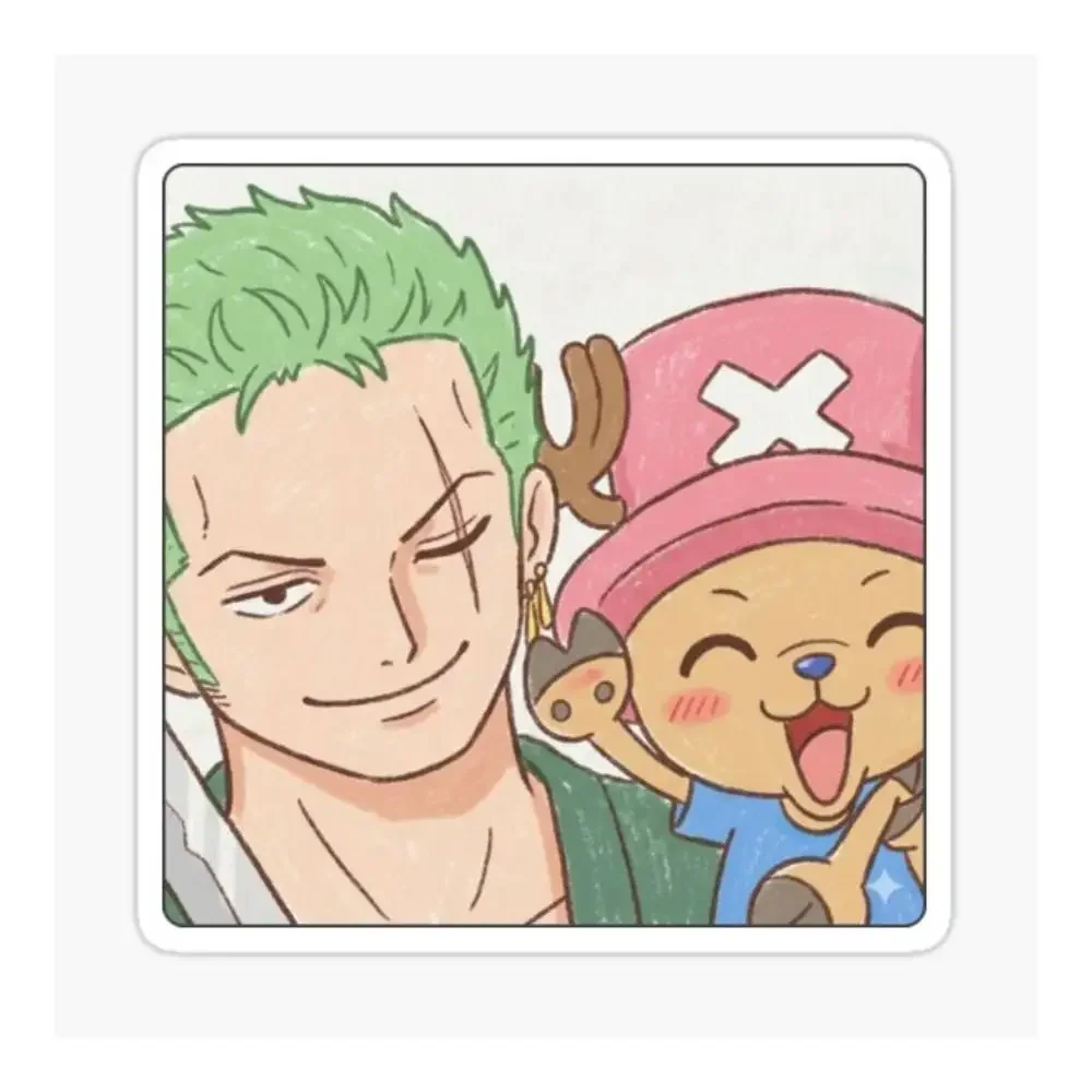 Zoro And Chopper Big Brother Little Doctor Sticker Motorcycle Bumper Trunk Laptop Window Vinyl Decals High Quality Car Decor