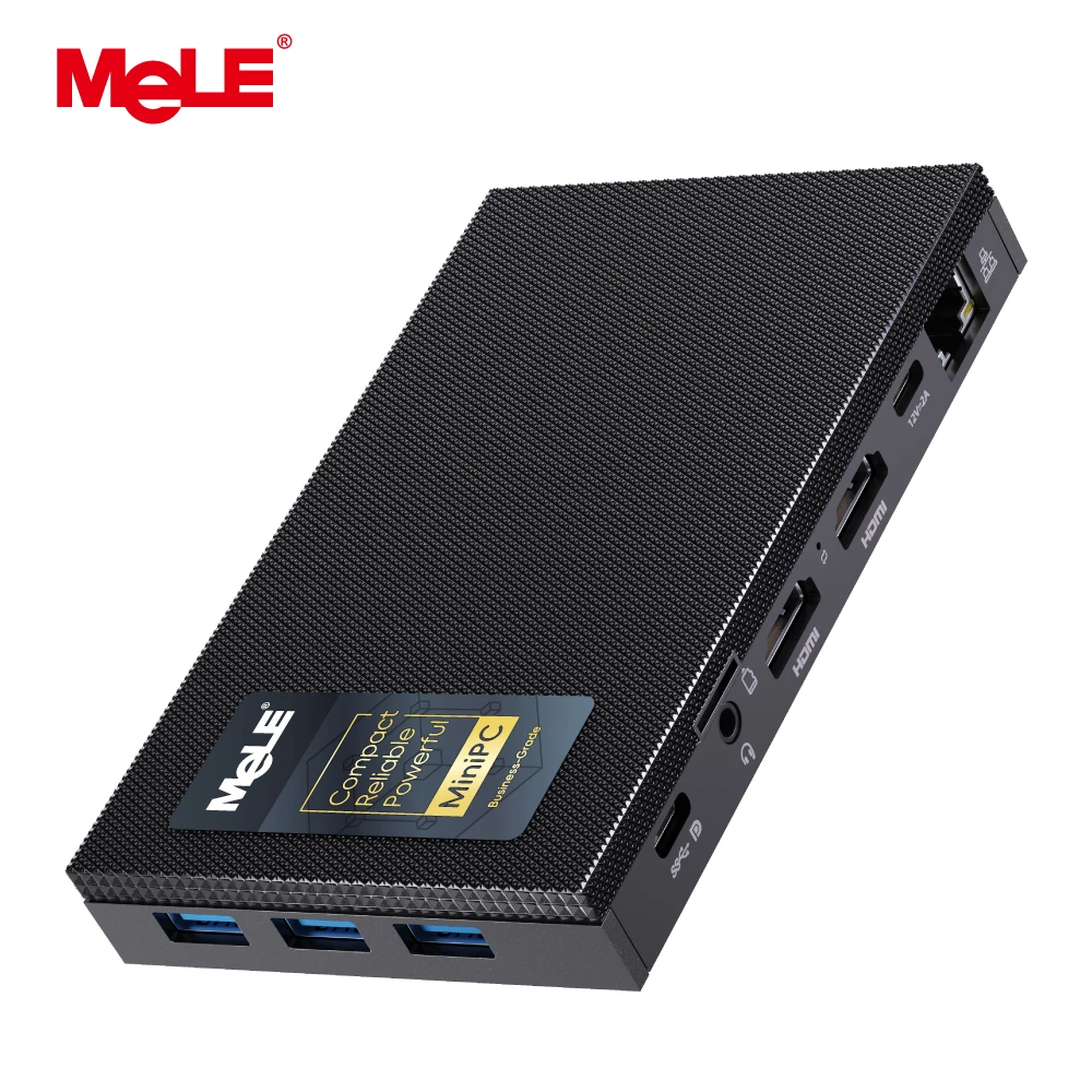 MeLE Quieter3C Fanless Mini PC, Celeron N5100, 8GB, 128GB, Full