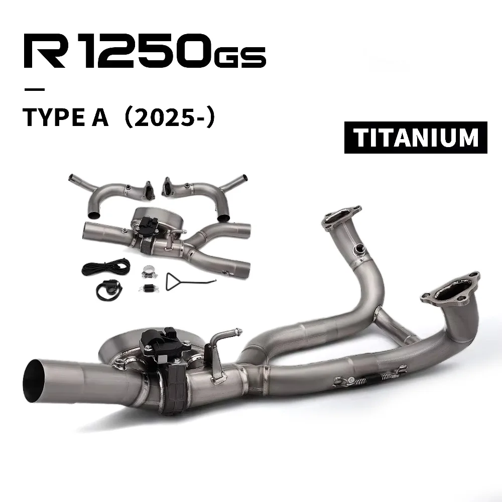 Motorcycle Exhaust System For R1250R R1250RS R1250RT R1250GS ADVENTURE Motorbike Exhaust Escape Pull-wire valve Front Link Pipe