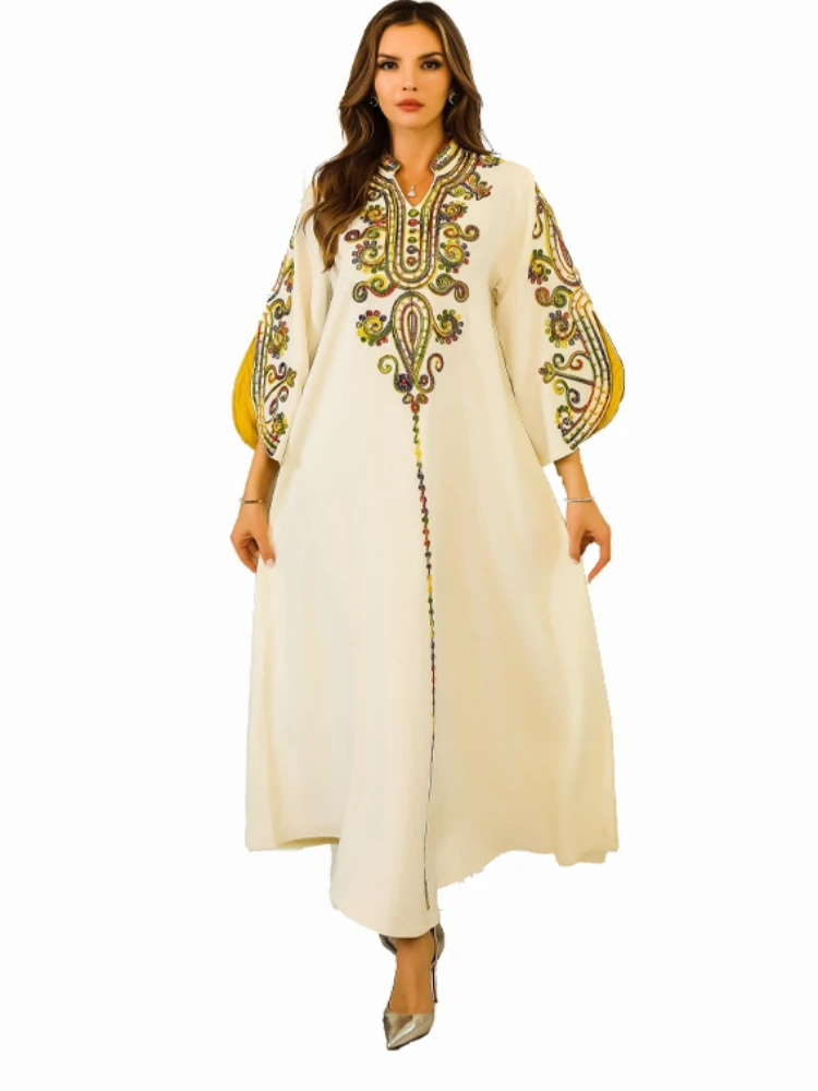 Ramadan Vestidos Muslim Abaya Women Dress Arabic Jalabiya Morocco Dubai Abayas Kaftan Islam Eid Embroidery Party Long Robe 2024