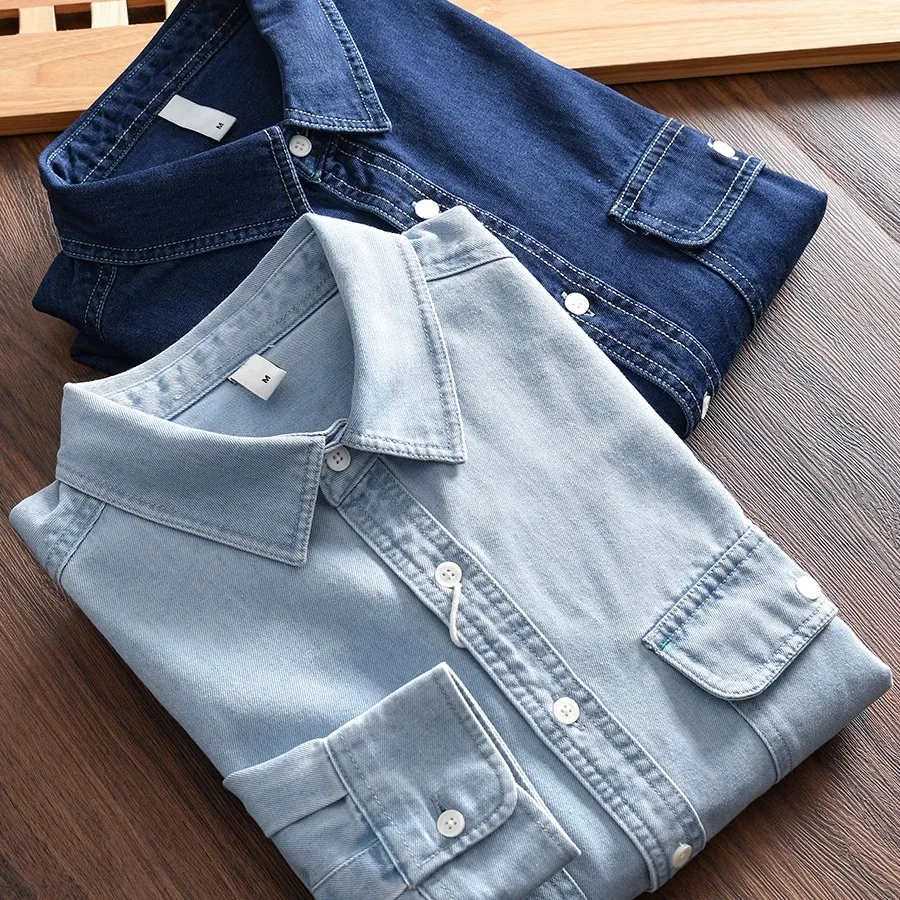 

Классическая американская повседневная джинсовая одежда irt, мужская длинная хлопковая винтажная простая верхняя одежда, модная весенне-осенняя молодежная одежда