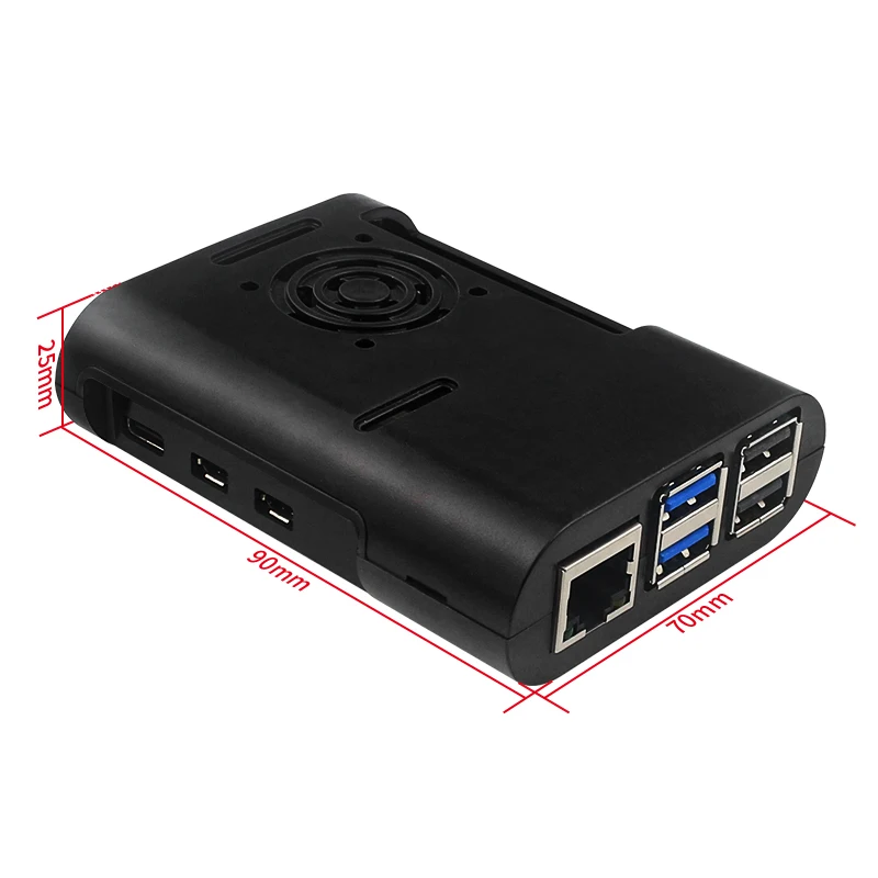 Raspberry Pi 5 ABS Case Box Black Plastic Shell Protection Enclosure for Raspberry Pi 5 Optional Active Cooler for Pi 5