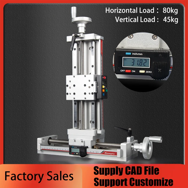 

2 Axis Gantry Manual Linear Stage Module High Precision T-Screw Electronic Digital Display Micrometer Cross Precision Guide