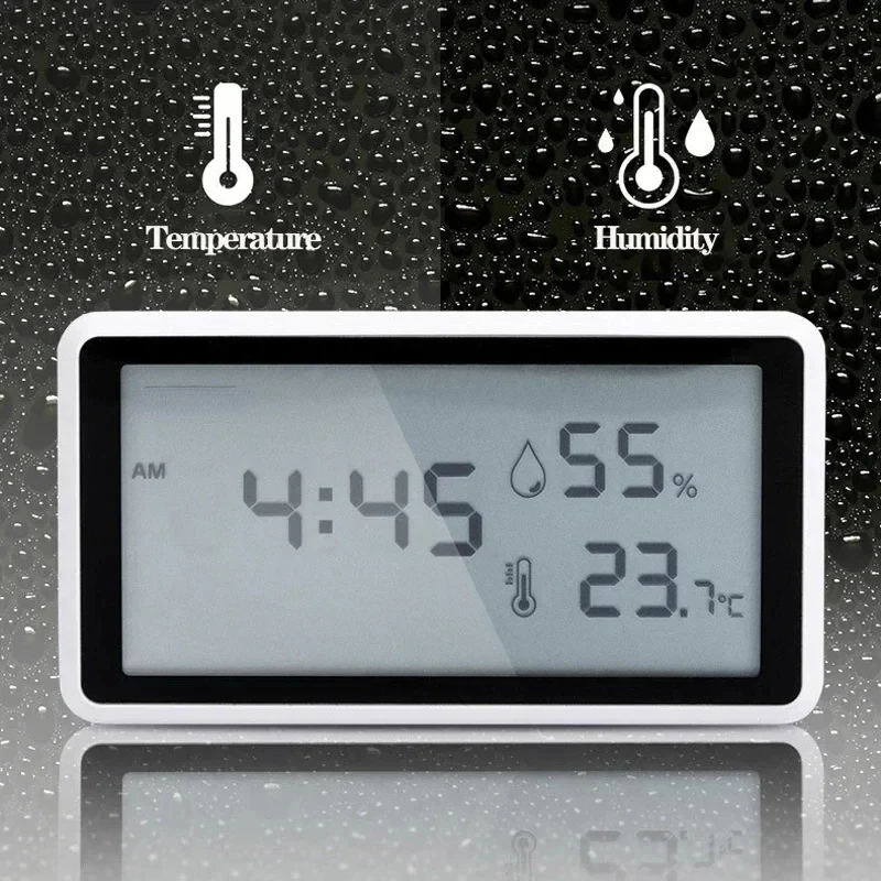 Xiaomi Electronic Thermometer Hygrometer Indoor Weather Station Sensor High Precision With Clock Function LCD Digital Display