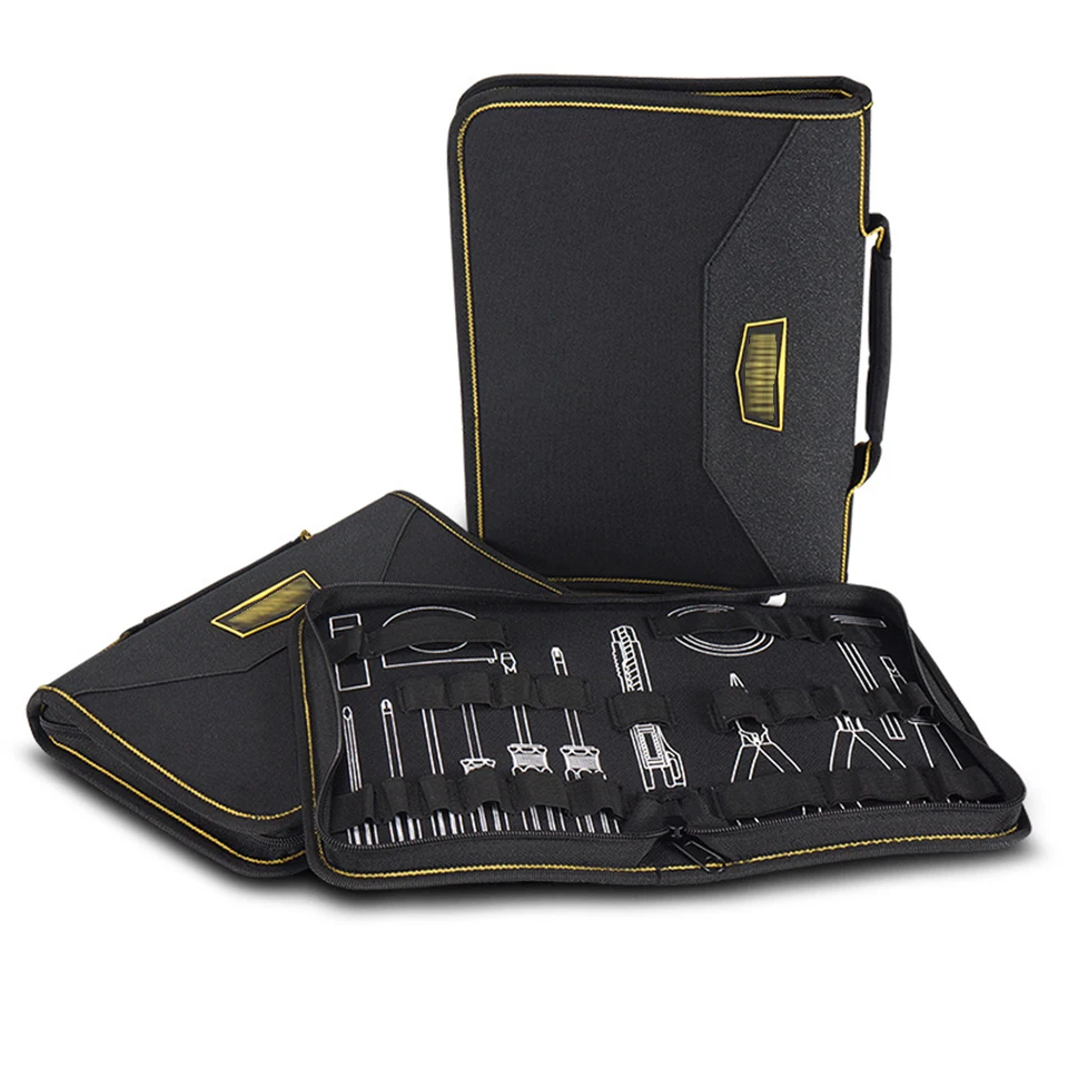 Heavy Duty Small Tool Carrier Bag Briefcase Design 1680d Oxford cloth Portable Zippered Electrical Tool Kit Bag 3 Sizes WH040
