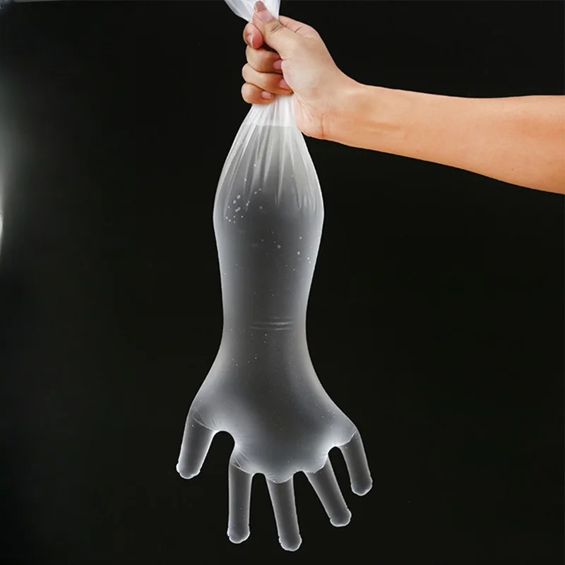 30PCS Disposable Arm Guard Gloves Kitchen Household Cleaning Waterproof Elastic Drawstring Lengthened Long-Arm Gloves