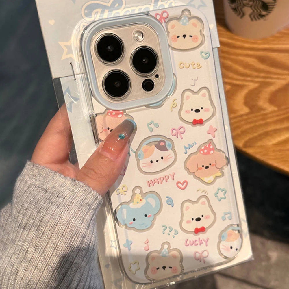 Blue and White Plaid Cat Phone Case For Samsung Galaxy S25 S24 S23 S22 S21 S20 FE Note20 Note10 Plus Ultra Lite 5G Clear TPU - náhled 6