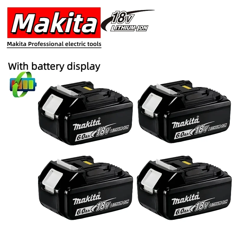 

100% Original Makita battery 18V 6Ah Lithium ion Replacement BL1860B BL1860 BL1850 Rechargeable Power Tool Battery DDF486 DF488