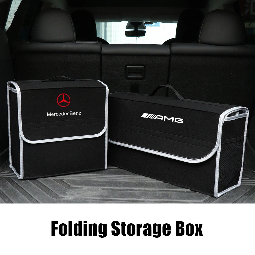 Car Trunk Organizer Box Large Capacity Auto Multiuse Tool Storage Folding Bag For MERCEDES BENZ AMG W202 W108 W124 W190 W221 GLC