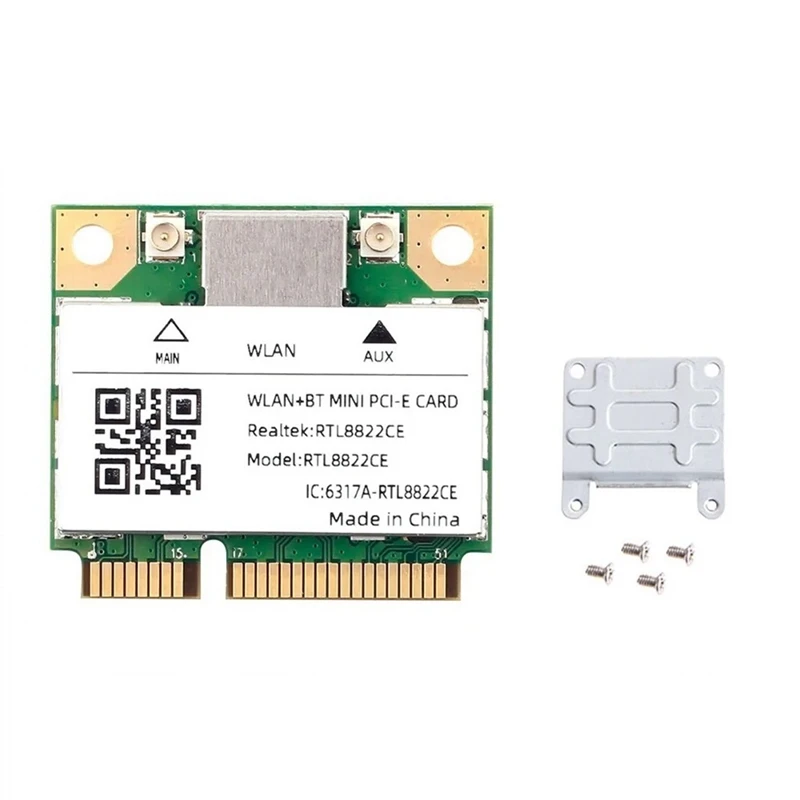 

Двухдиапазонный мини Pcie RTL8822CE 1200 Мбит/с Wifi карта Bluetooth 5,1 беспроводной адаптер 802.11Ac для ноутбука/ПК Wind 10/11