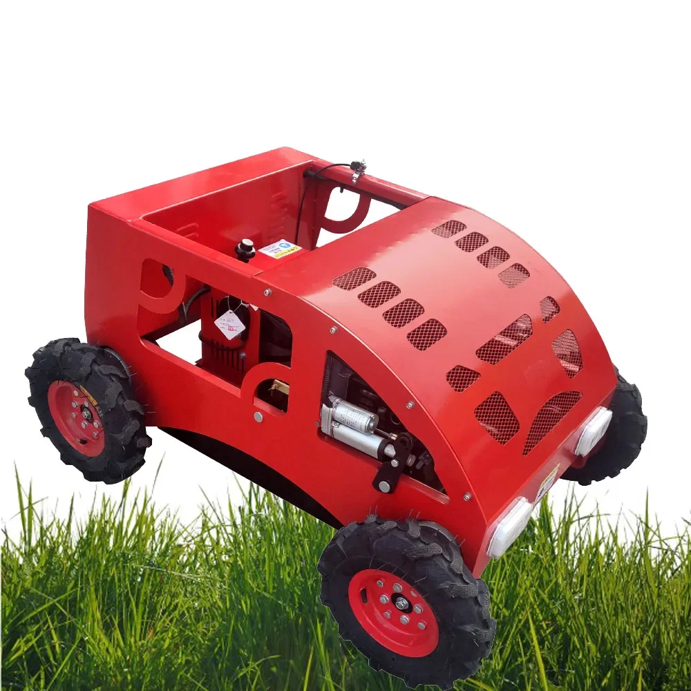 garden use 7.5HP automatic mini gasoline remote control slope lawn mower