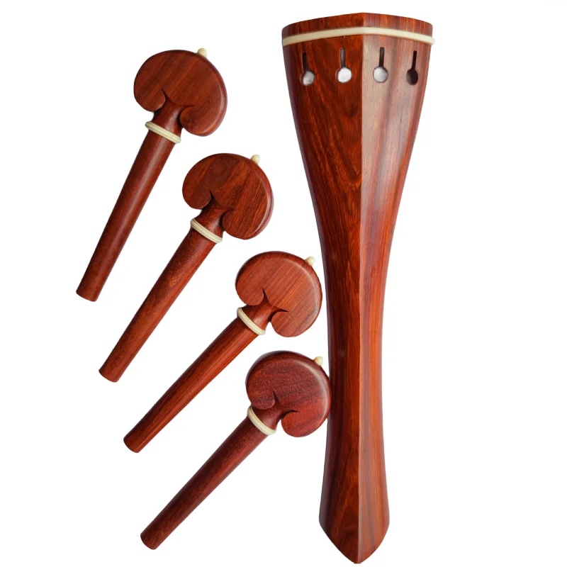 

1 комплект высококачественных деталей для виолончели из розового дерева, полноразмерные колышки 4/4, хвостовая часть