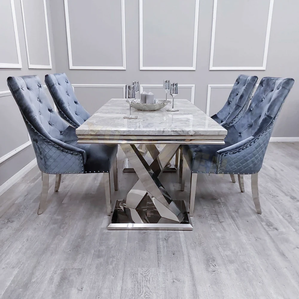 

Modern Other Home Furniture Silver Dining Room Furniture Dining Table Spirit Dining Table Set Luxury