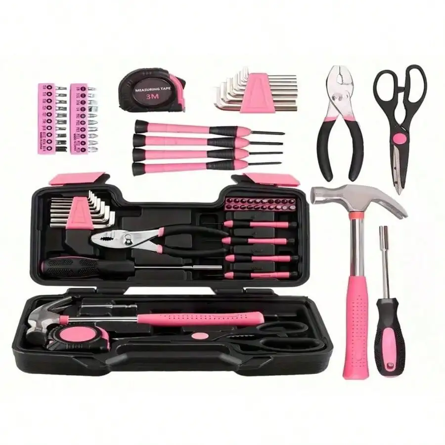 38 Piece Manual Tool Set, Car Maintenance Set, Ideal For Bicycle/Car Repair Tool Set. High-End Tool Kit Specially Designed For Women, More Suitable For Women, And Maintenance Is No Longer Exclusive To Men