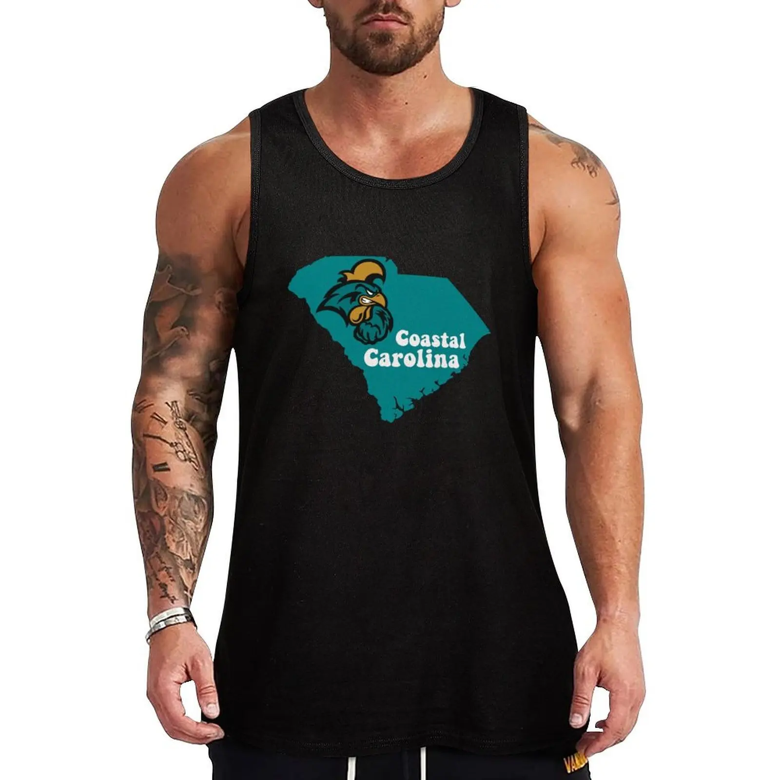 

Coastal Carolina Tank Top Sports clothing sleeveless gym shirt man fitness Men's gym anime clothes