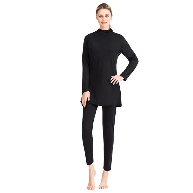 Traje De baño musulmán De manga larga para mujer, traje De baño árabe modesto islámico, conjunto De Burkini, disfraces, ropa De playa, Maillot De Bain