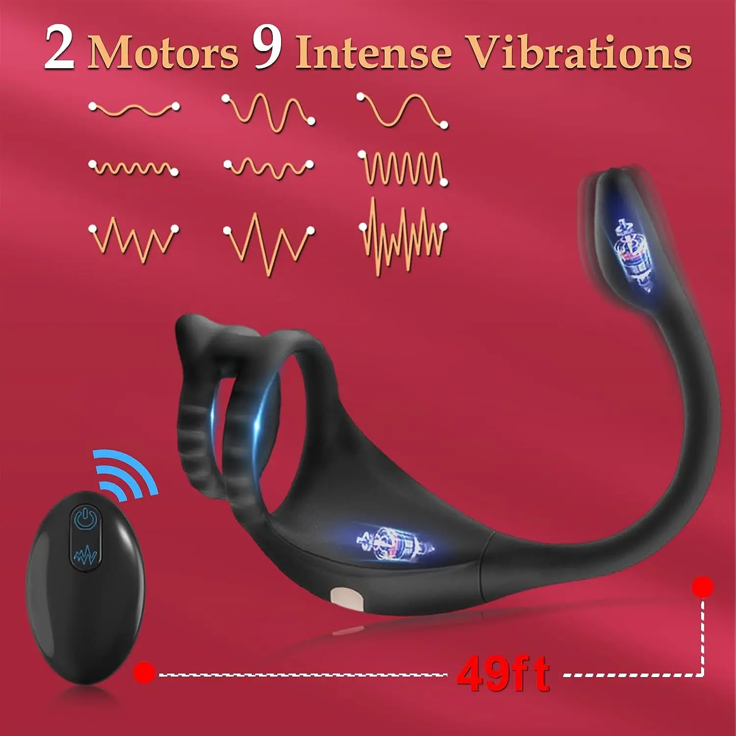 Anel do galo vibratório com Mini bala para macho, controle remoto, plug anal anal, massageador de próstata, anel do pênis, estimulador