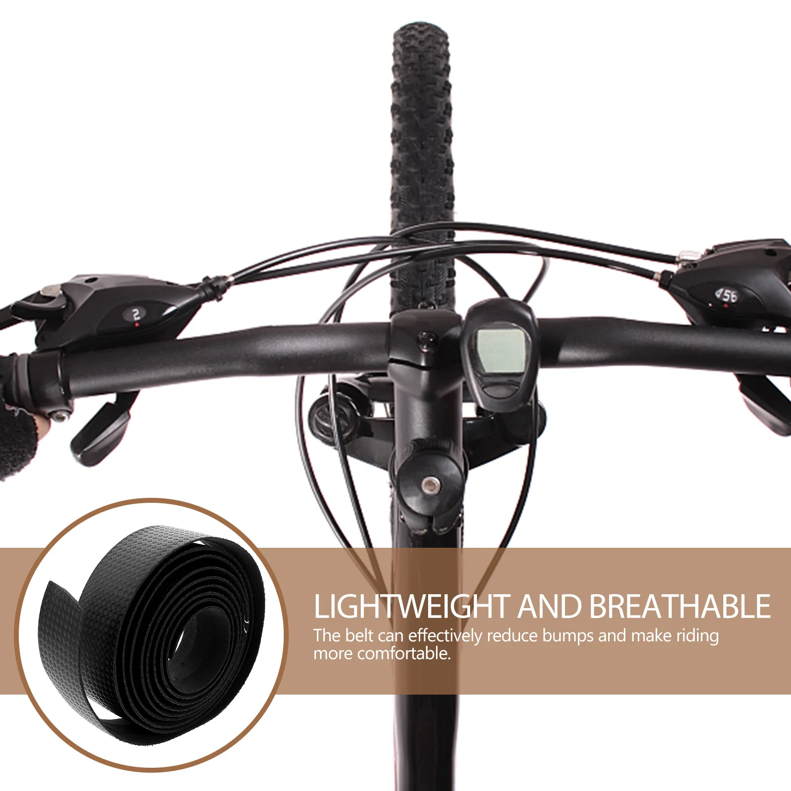 Bike Handlebar Tape Lightweight Breathable Anti-Sweat Cushioning Grip Cycling Handlebar Wrap Non-Slip Road Bike Accessories