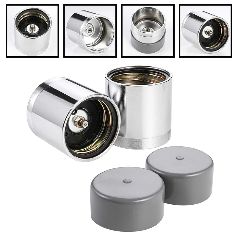 

2Pcs 1.98'' Bearing Protector Trailer Bearing Oiler Caps Dust Covers Replacement Boat Trailer Grease Wheel Hub Cap RV Parts New