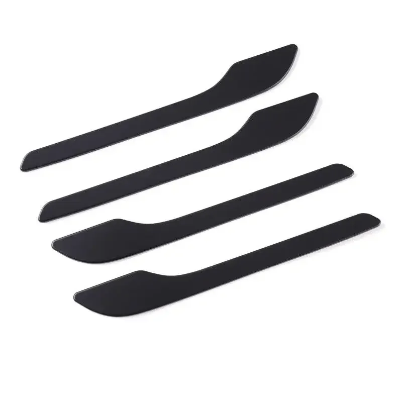 For Tesla Model 3 Model Y Model3 Carbon Fiber Black Chrome Car Door Handle Cover Trim Sticker Styling Auto Accessories
