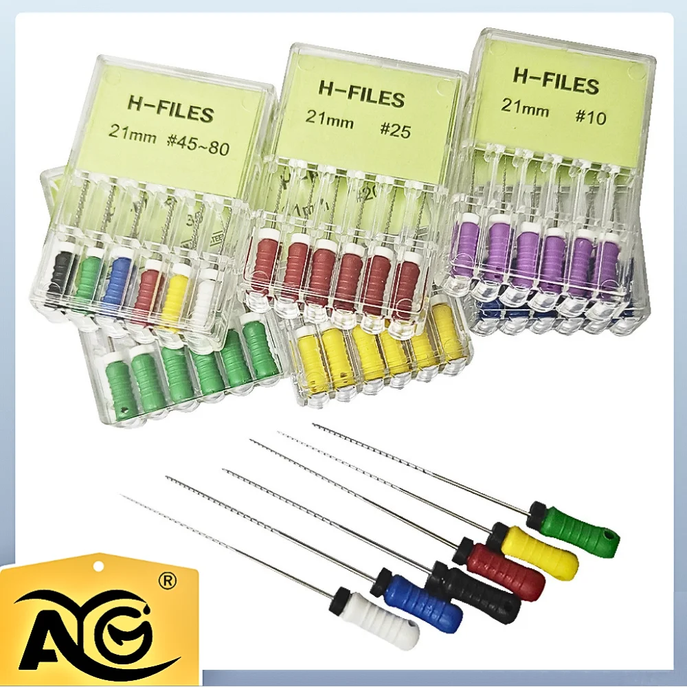 

AG Dental Hand Use K-File/H-File 21/25/31mm Stainless Steel Endodontic Root Canal Files Dentist Endodontic Treatment Instrument