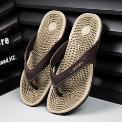 Summer Men's Flip-flops Massage Granule Men Slippers Comfortable Beach Sandals Men Casual Shoes House Flip Flops Bathroom Shoes