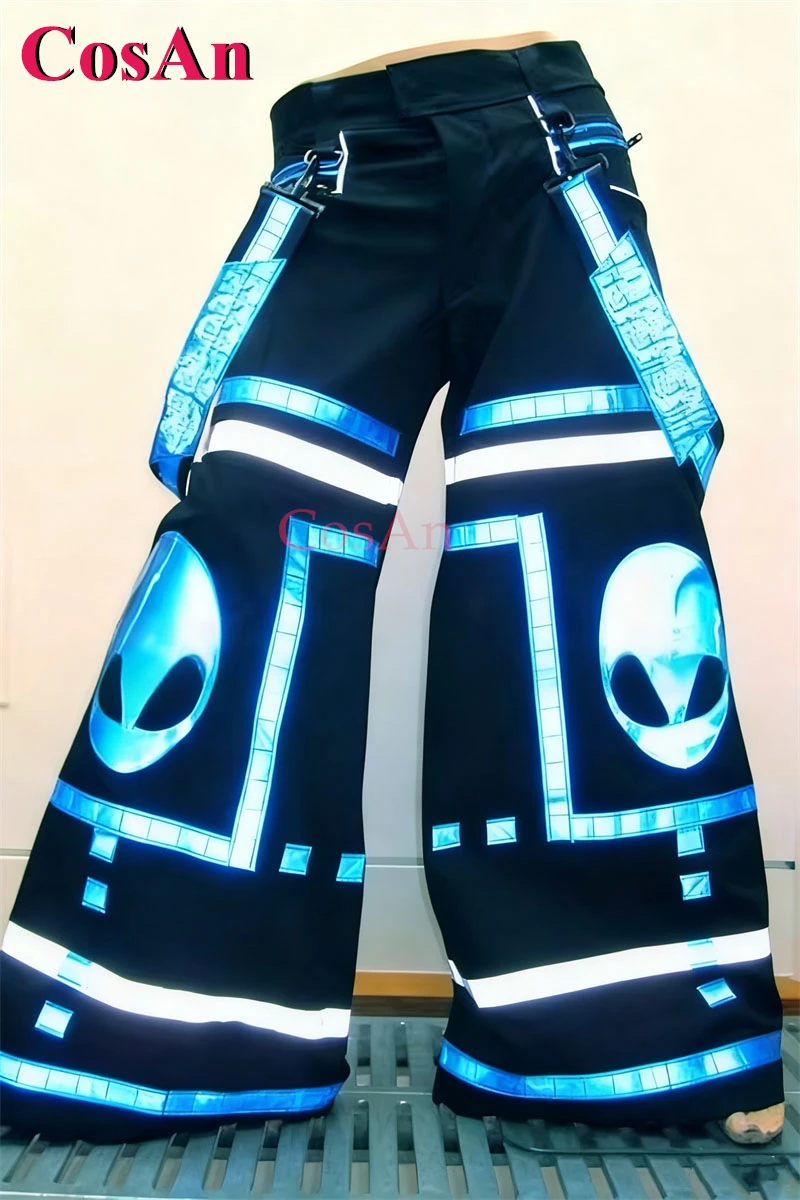 

CosAn Fashion Hip-Hot Melbourne Shuffle Ghost Dance Pants AUS Reflective Street Dance Pants Fluorescent Trousers For Unisex New