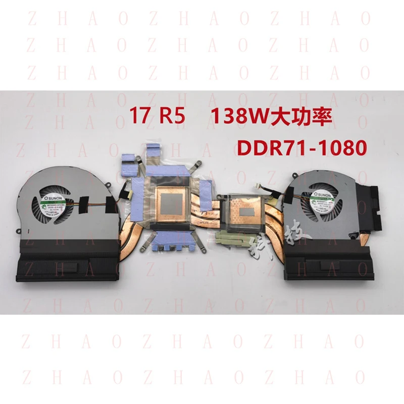 L+ For DELL Alienware 17 R5 138W GTX1080 CPU GPU Cooling Fan Heatsink 0FJ5DK FJ5DK