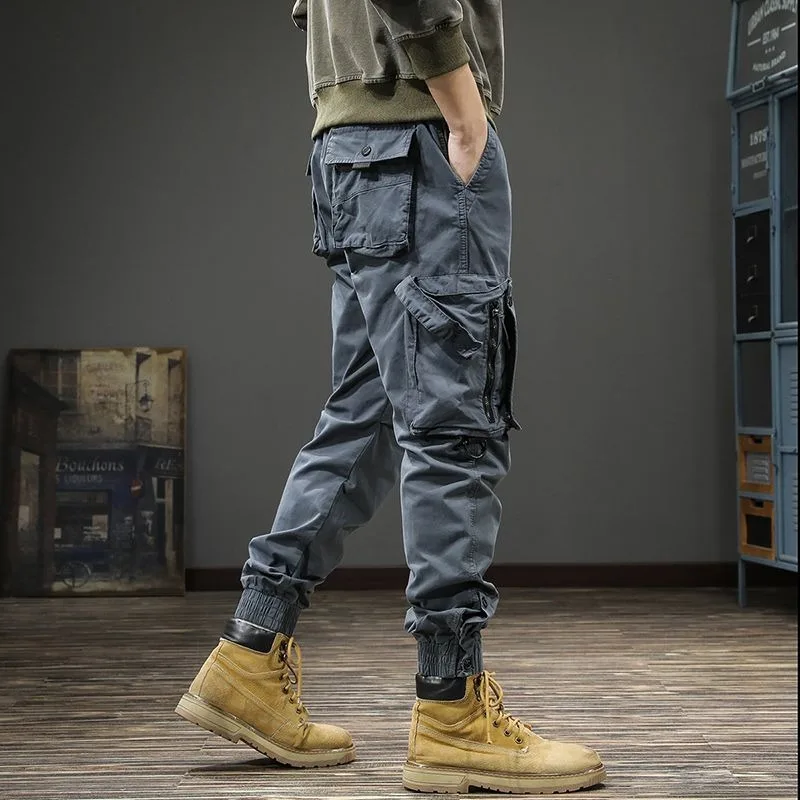 Camo Navy Trousers Man Harem Y2k Tactical Military Cargo Pants for Men Techwear High Quality Outdoor Hip Hop Work Stacked Slacks