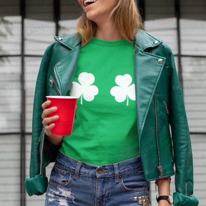 Shamrock Shirt Irish Shirt St Patrick's Day Tees St Patrick's Day T-Shirt for Women T Shirt Gift for Her Mothers Day Gift Tops