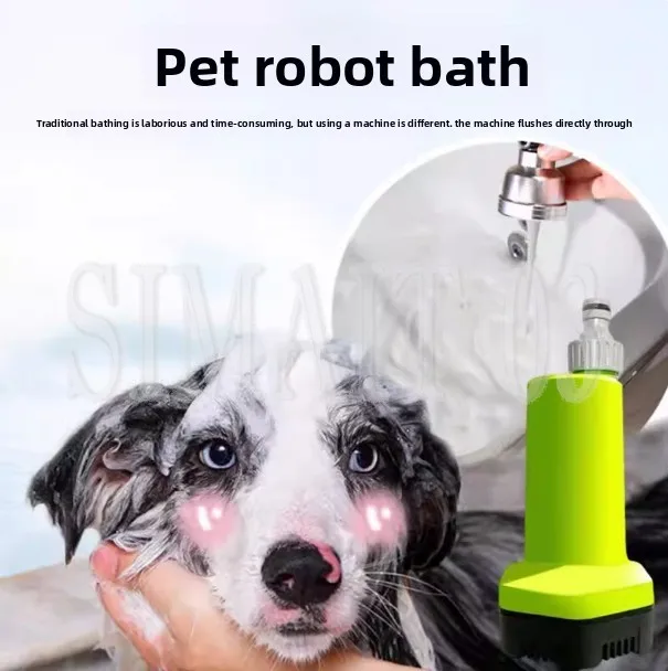 Pet Cat & Dog Bubble Bath Machine | Pressurized Shower with Foamer for Large Dogs | Pet Washing System for Home Use