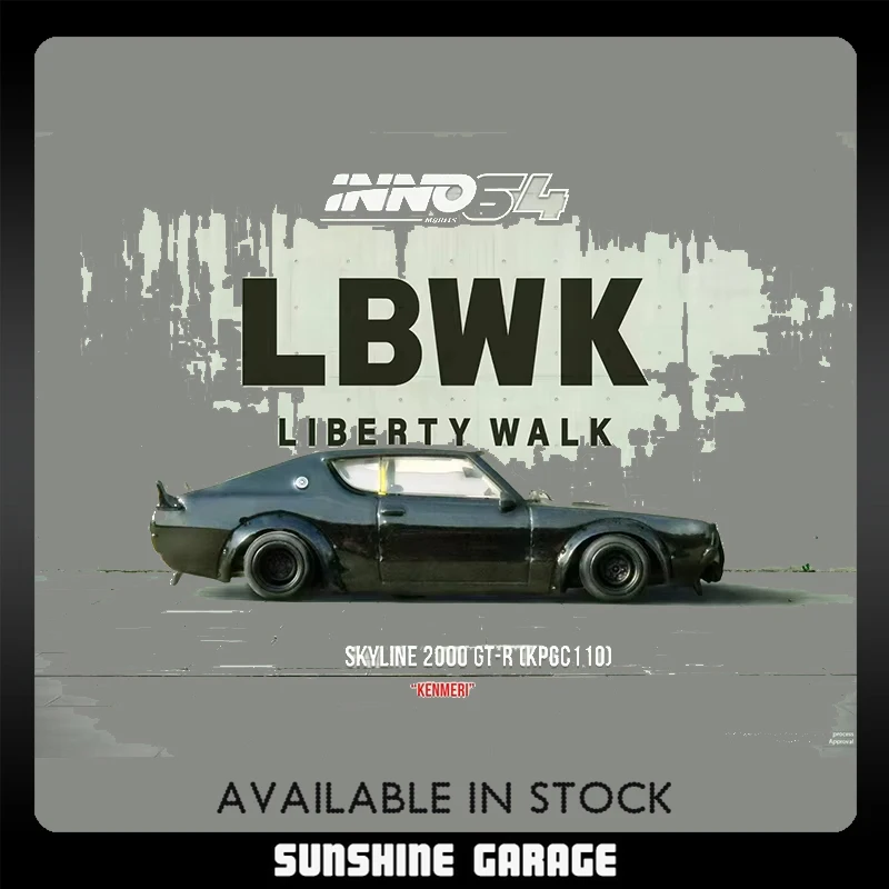 

INNO в наличии 1:64 Skyline 2000 GTR KPGC110 KENMERI черная литая под давлением диорама модель автомобиля коллекция миниатюрные игрушки