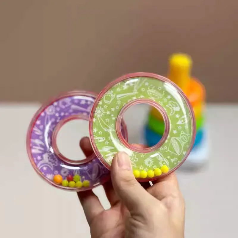 0-36 Months Educational Stack Up Nesting Rainbow Tower Ring Baby Toys Learning Brilliant Basics Rock-a-Stack Rattle Toy
