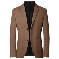 2025 otoño hombres Blazers trajes chaquetas traje Casual de negocios abrigos de lana de alta calidad masculino Slim Fit Blazers chaquetas Blazers abrigos
