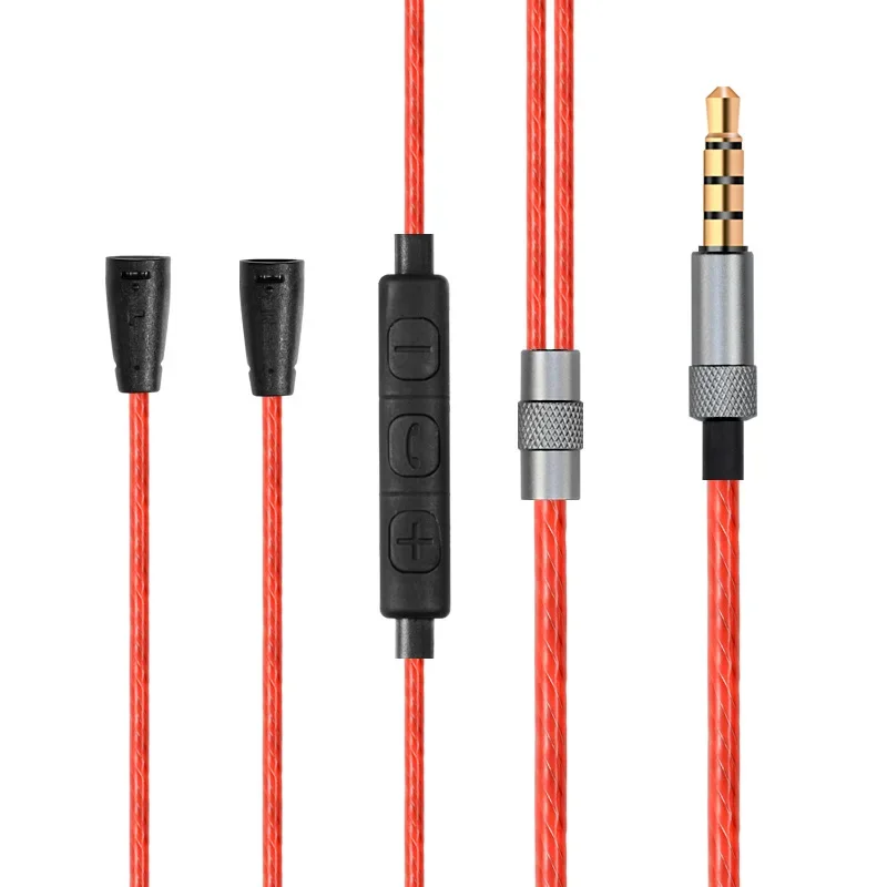 Auricular reemplazable de 3,5mm a 2 pines, Cable de cobre y cristal único, para Sennheiser IE80S IE80 IE8 IE8i