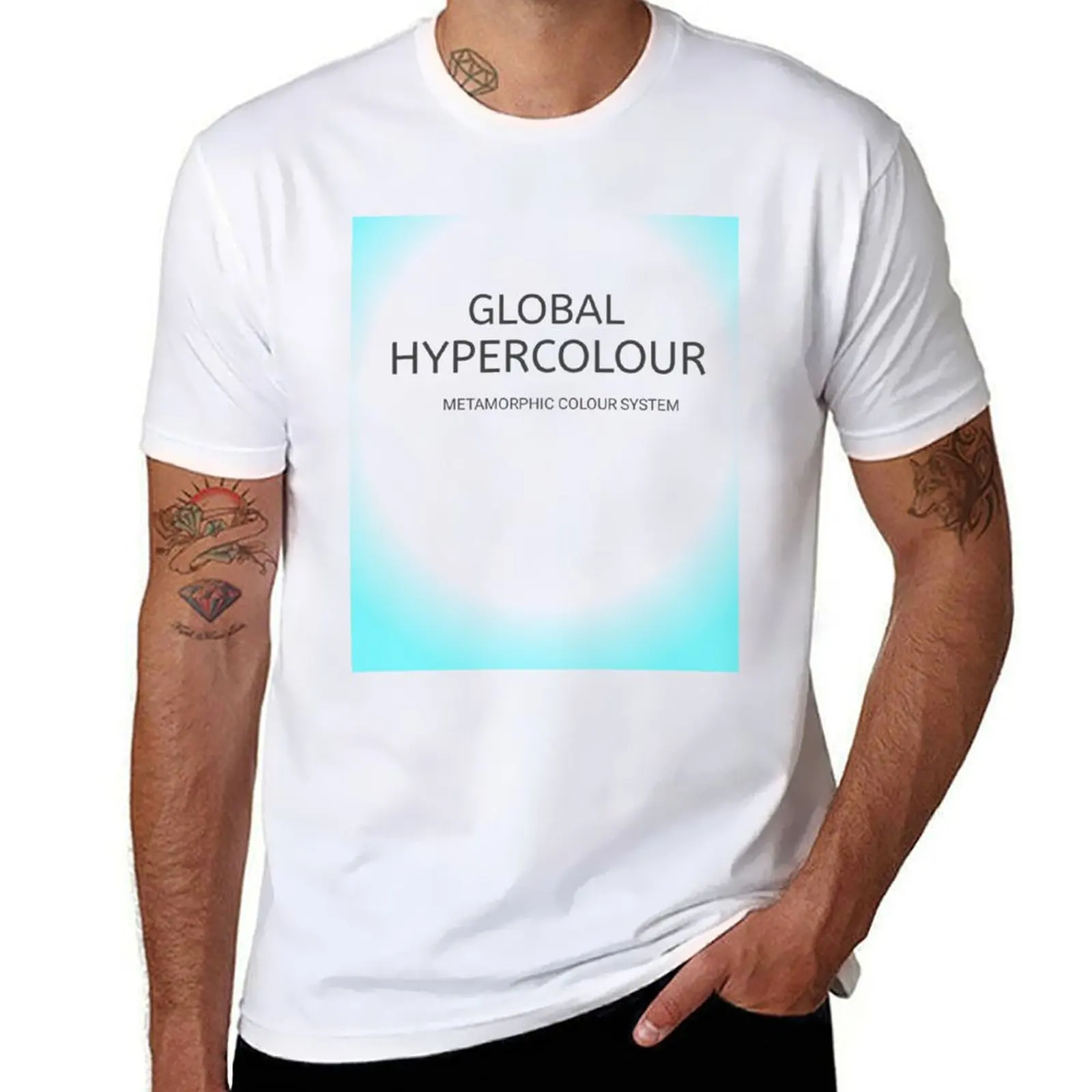 GLOBAL HYPERCOLOUR T-Shirt affliction shirts blue lock mens graphic t-shirts funny